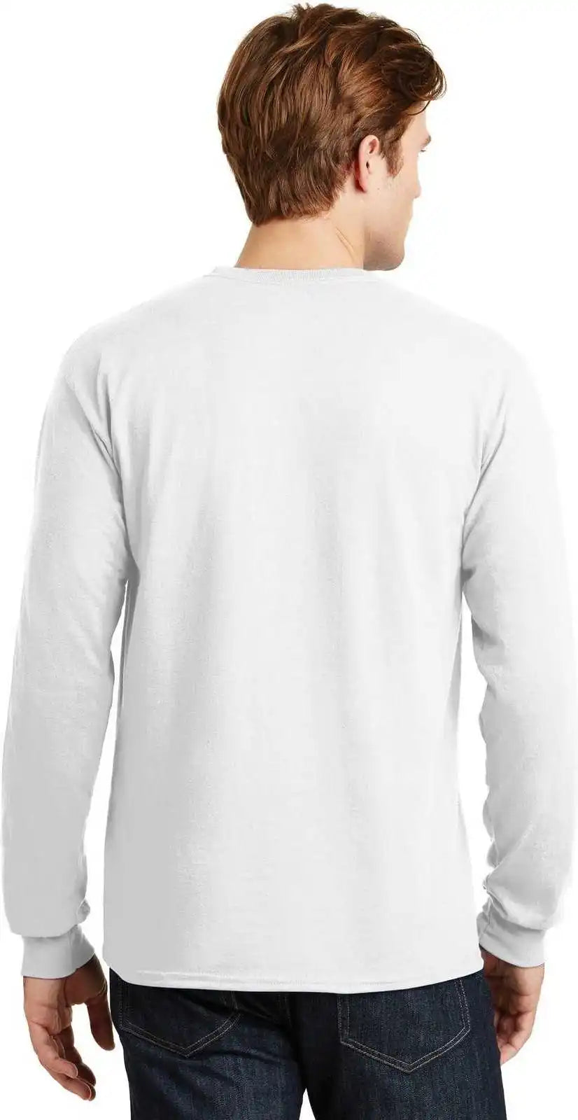 Gildan 8400 Dryblend 50 Cotton/50 Poly Long Sleeve t Shirt White