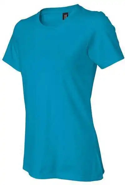 Gildan 880 Softstyle Womens Lightweight T-shirt - Caribbean Blue