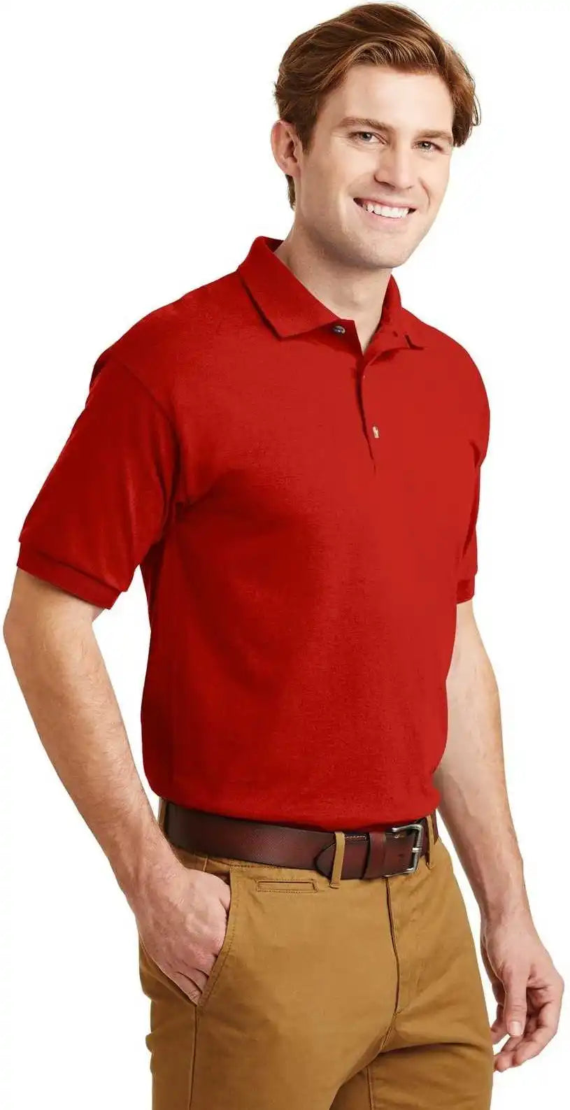 Gildan 8800 Dryblend 6 Ounce Jersey Knit Sport Shirt Red