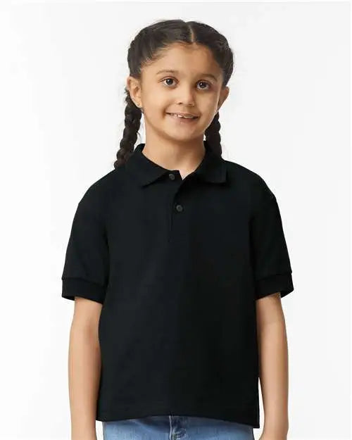 Gildan 8800b Dryblend® Youth Jersey Polo - Black