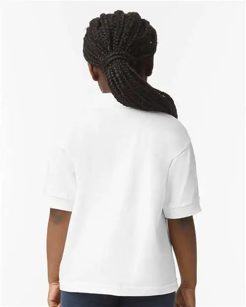 Gildan 8800b Dryblendâ Youth Jersey Polo - White