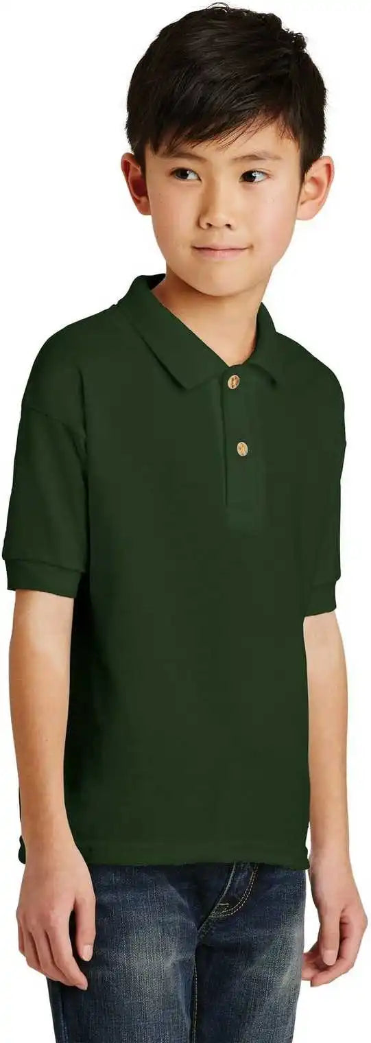 Gildan 8800b Youth Dryblend 6 Ounce Jersey Knit Sport Shirt Forest Green