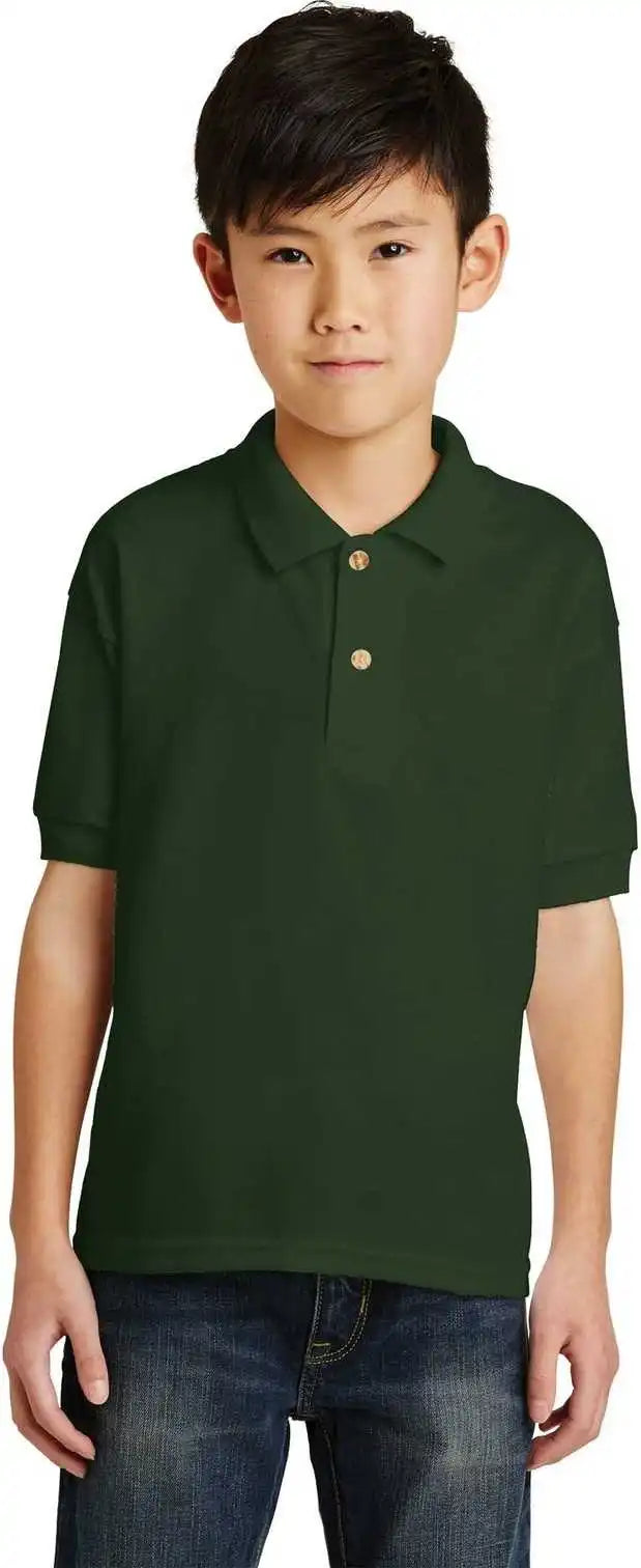 Gildan 8800b Youth Dryblend 6 Ounce Jersey Knit Sport Shirt Forest Green