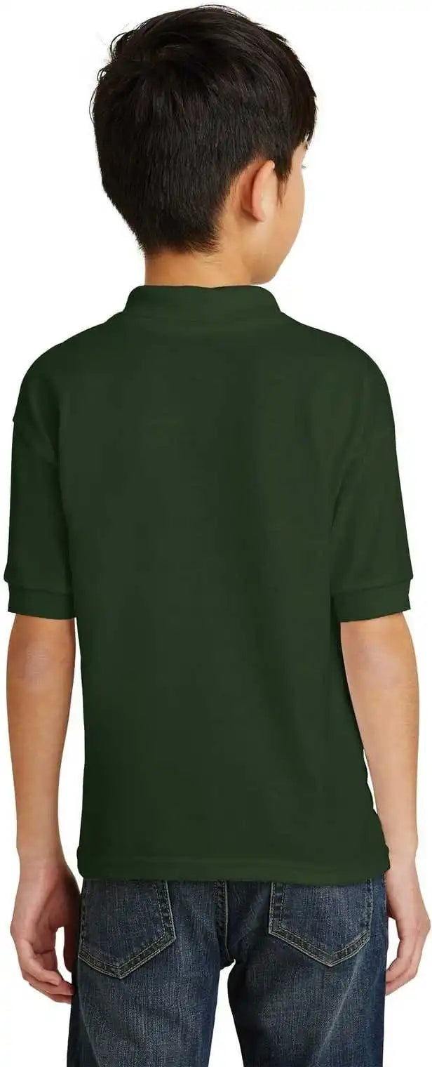 Gildan 8800b Youth Dryblend 6 Ounce Jersey Knit Sport Shirt Forest Green