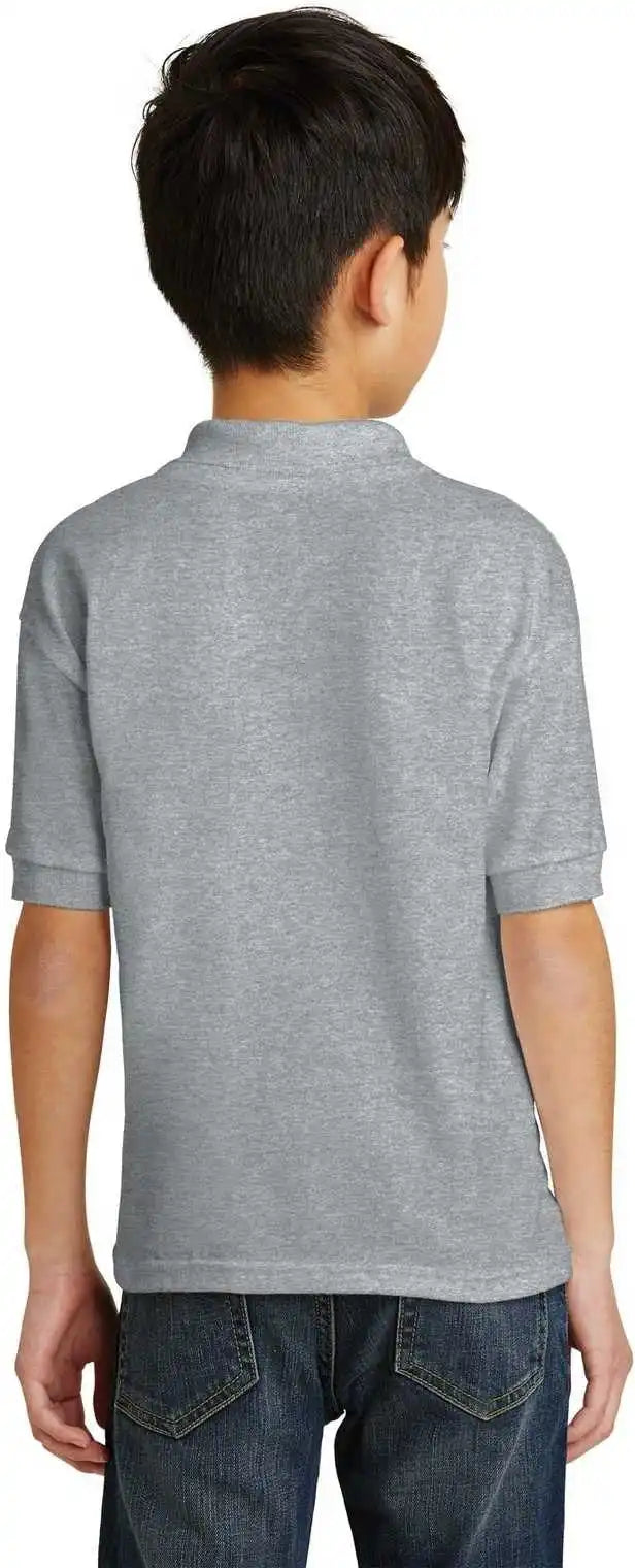 Gildan 8800b Youth Dryblend 6 Ounce Jersey Knit Sport Shirt Gray