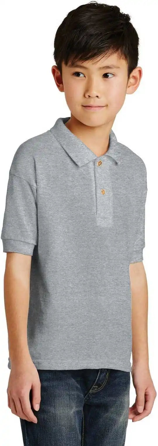 Gildan 8800b Youth Dryblend 6 Ounce Jersey Knit Sport Shirt Gray