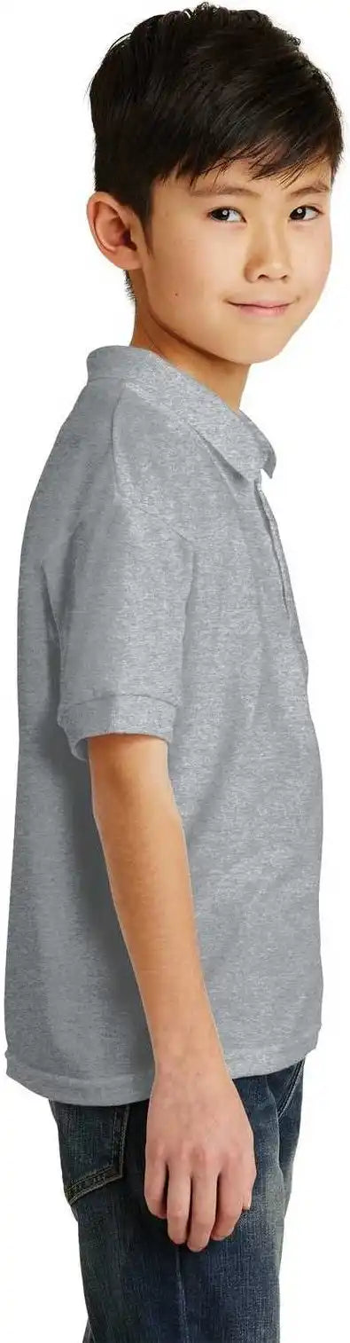Gildan 8800b Youth Dryblend 6 Ounce Jersey Knit Sport Shirt Gray
