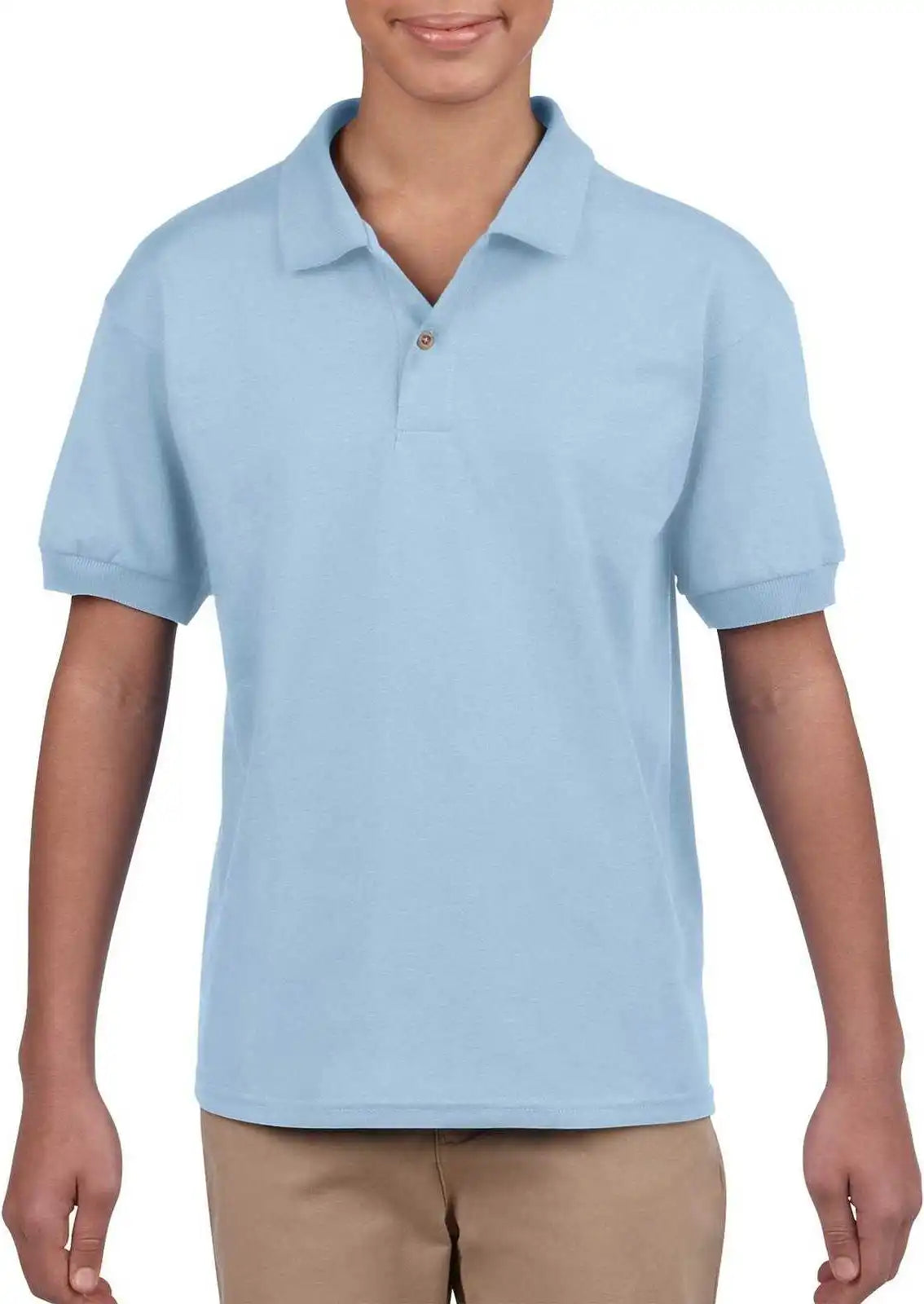 Gildan 8800b Youth Dryblend 6 Ounce Jersey Knit Sport Shirt Light Blue