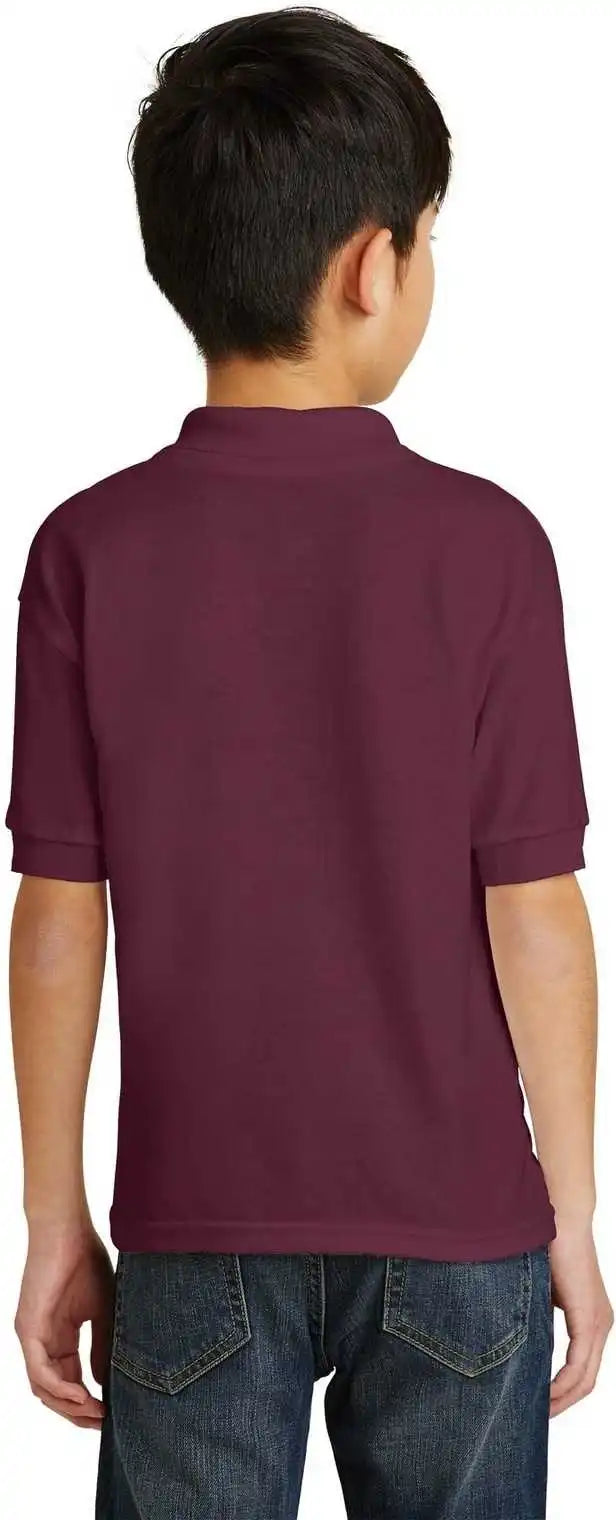 Gildan 8800b Youth Dryblend 6 Ounce Jersey Knit Sport Shirt Maroon