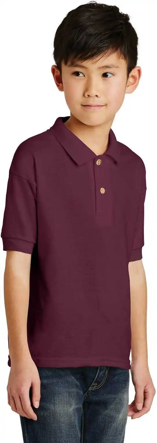 Gildan 8800b Youth Dryblend 6 Ounce Jersey Knit Sport Shirt Maroon