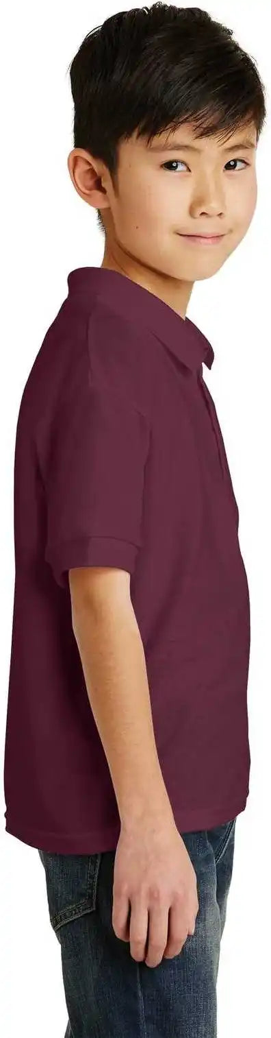 Gildan 8800b Youth Dryblend 6 Ounce Jersey Knit Sport Shirt Maroon