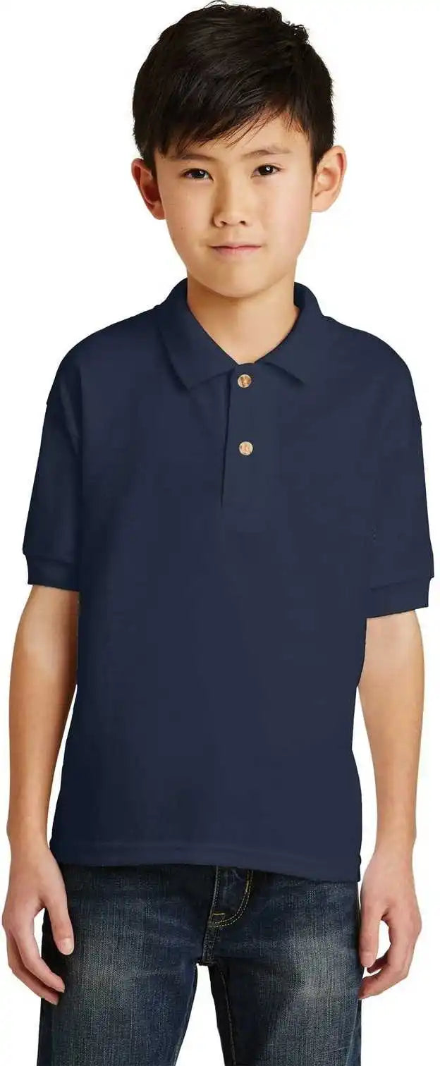 Gildan 8800b Youth Dryblend 6 Ounce Jersey Knit Sport Shirt Navy