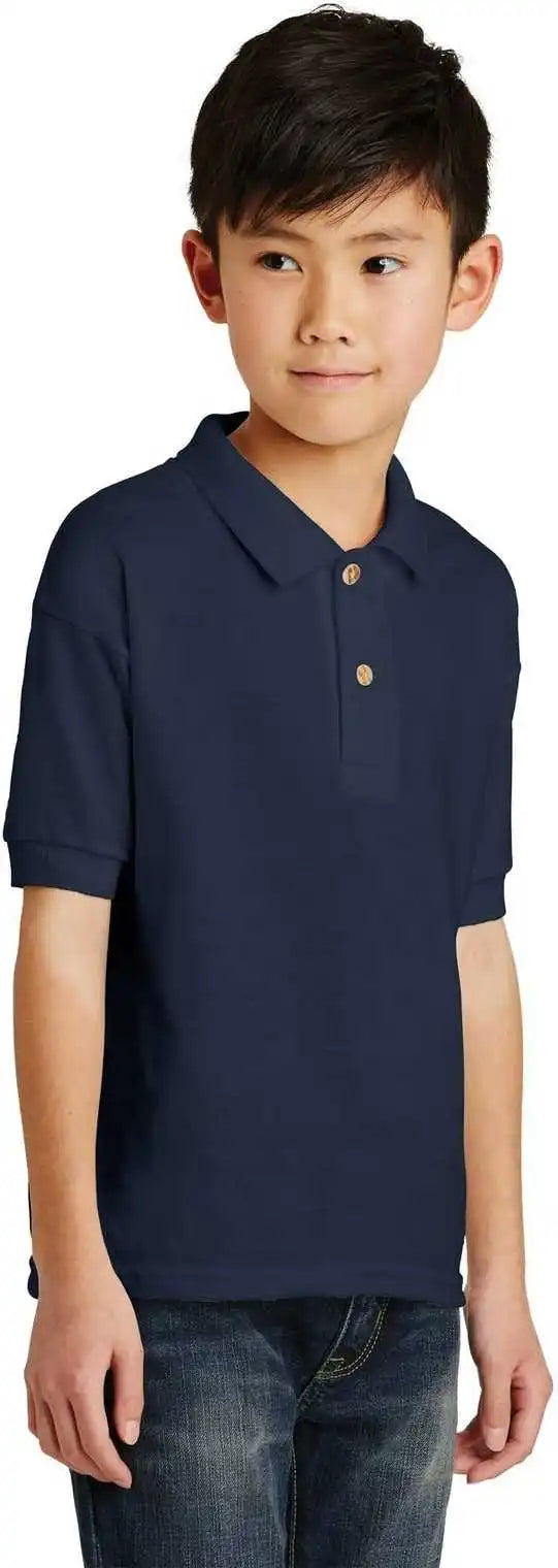 Gildan 8800b Youth Dryblend 6 Ounce Jersey Knit Sport Shirt Navy