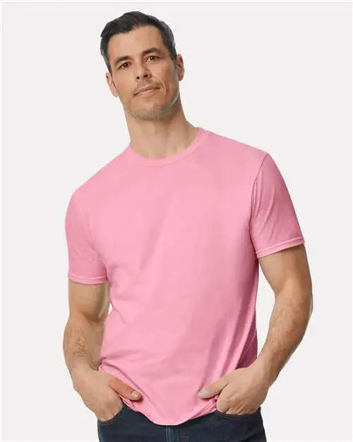 Gildan 980g Softstyle Lightweight T-shirt - 980 - Charity Pink