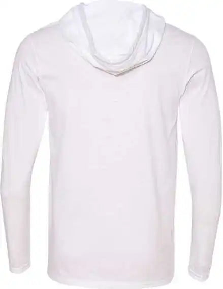 Gildan 987 Softstyle Lightweight Hooded Long Sleeve T-shirt - White Dark Grey