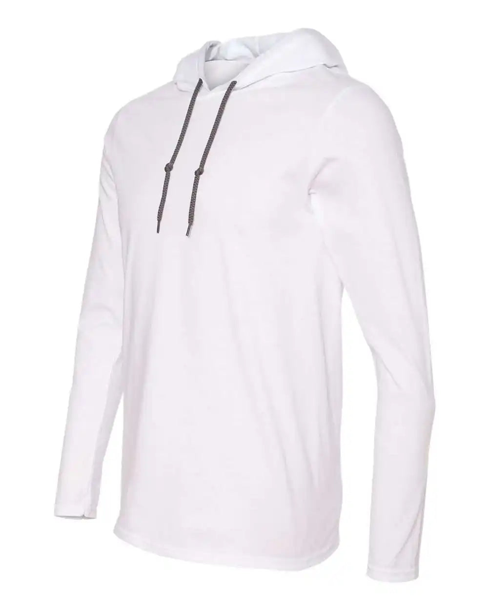 Gildan 987g Softstyle® Lightweight Hooded Long Sleeve T-shirt - 987 - White Dark Grey - White/ / Xl