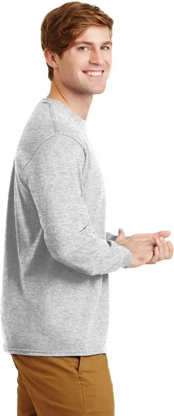 Gildan G2400 Ultra Cotton 100% Long Sleeve t Shirt Ash