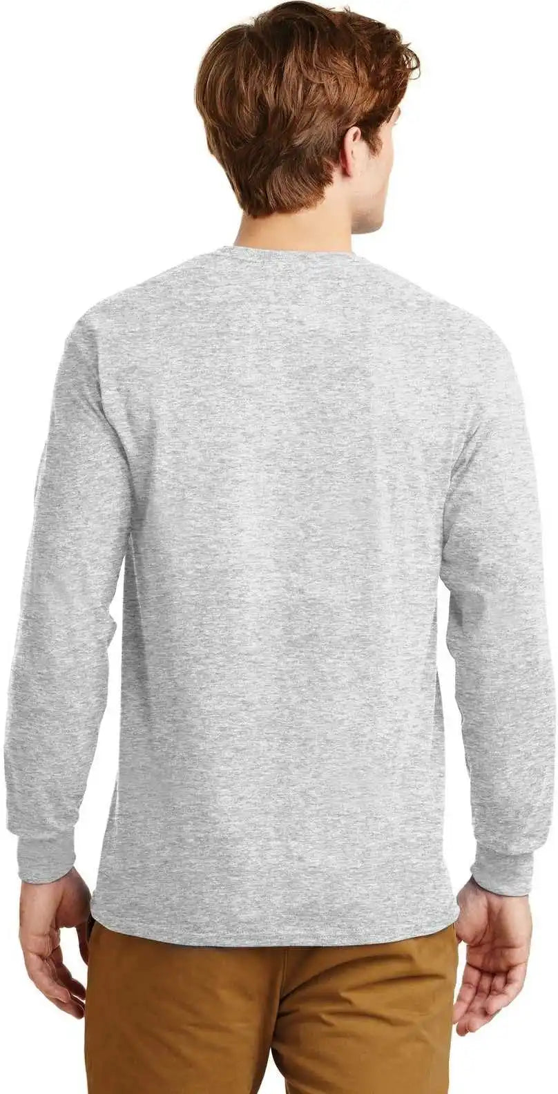 Gildan G2400 Ultra Cotton 100% Long Sleeve t Shirt Ash
