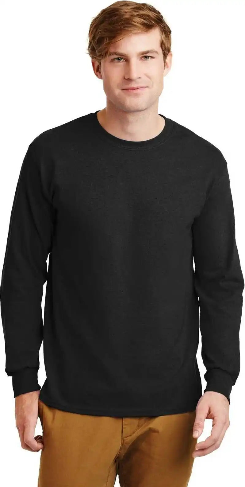 Gildan G2400 Ultra Cotton 100% Long Sleeve T-shirt - Black