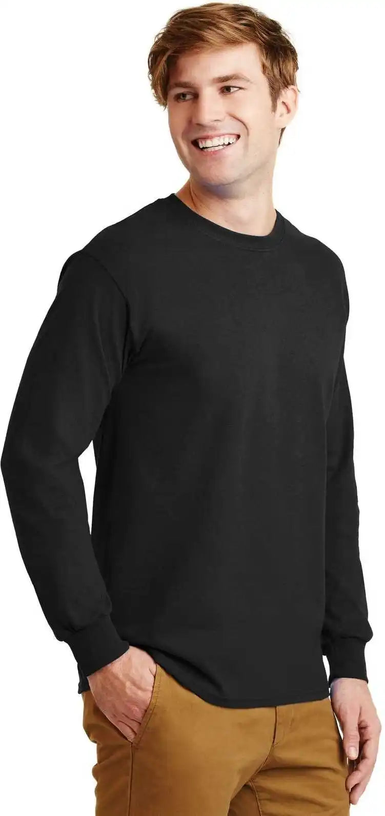 Gildan G2400 Ultra Cotton 100% Long Sleeve t Shirt Black