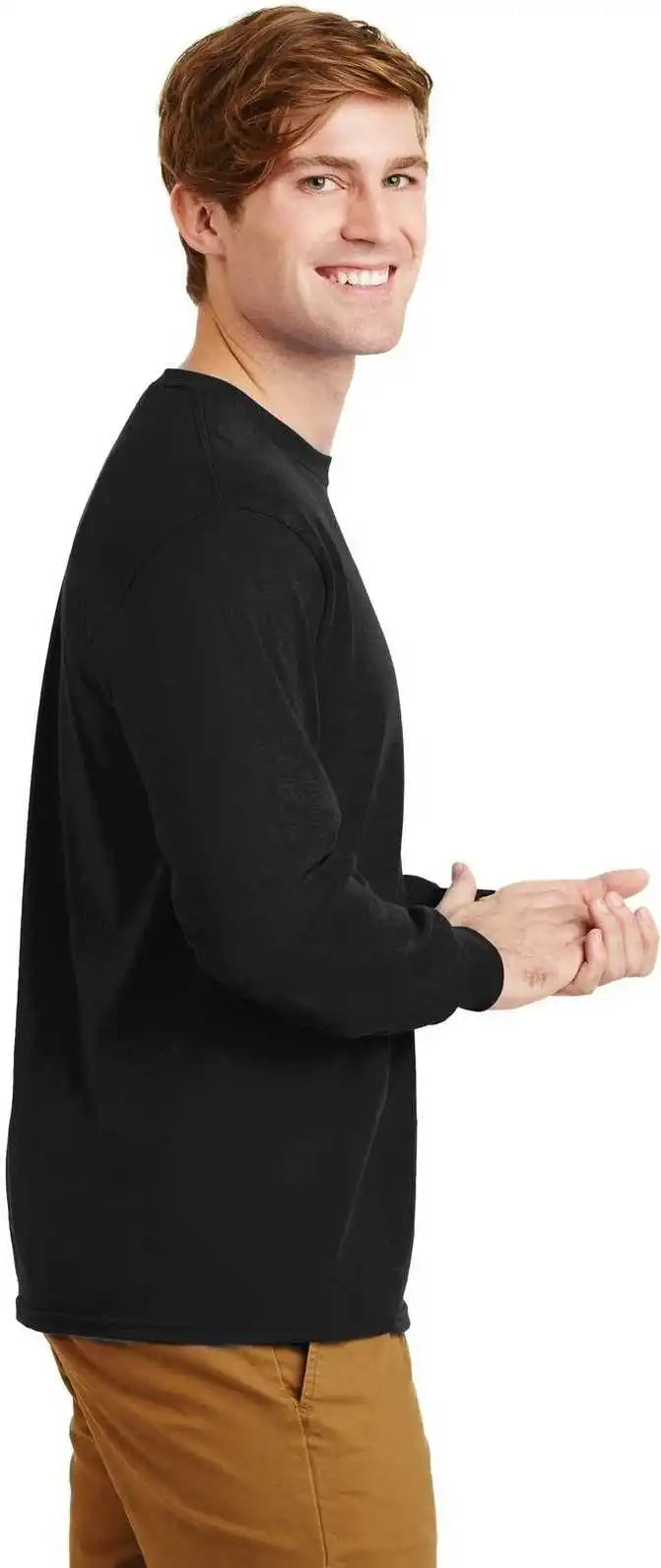 Gildan G2400 Ultra Cotton 100% Long Sleeve t Shirt Black