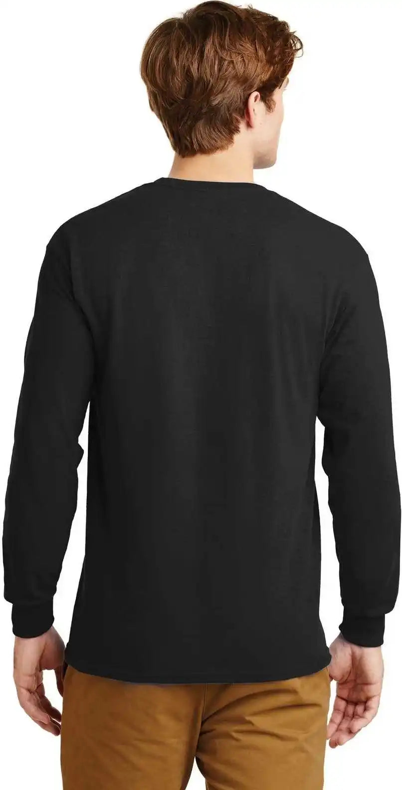 Gildan G2400 Ultra Cotton 100% Long Sleeve T-shirt - Black