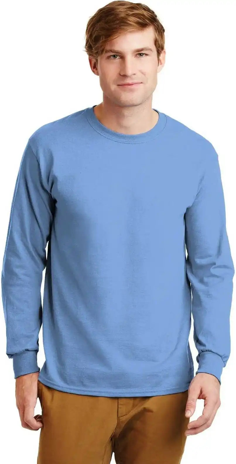 Gildan G2400 Ultra Cotton 100% Long Sleeve t Shirt Carolina Blue
