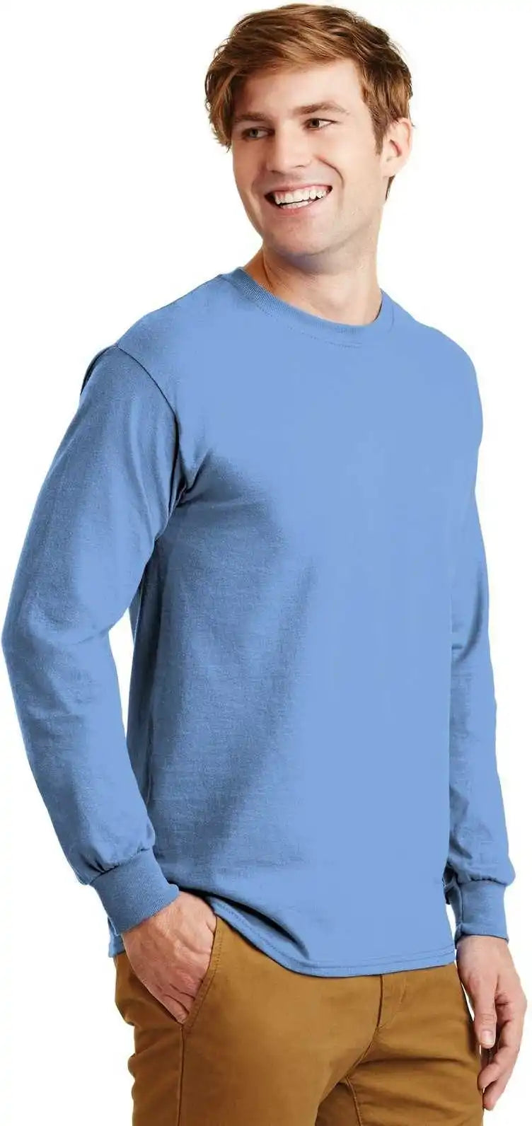Gildan G2400 Ultra Cotton 100% Long Sleeve t Shirt Carolina Blue