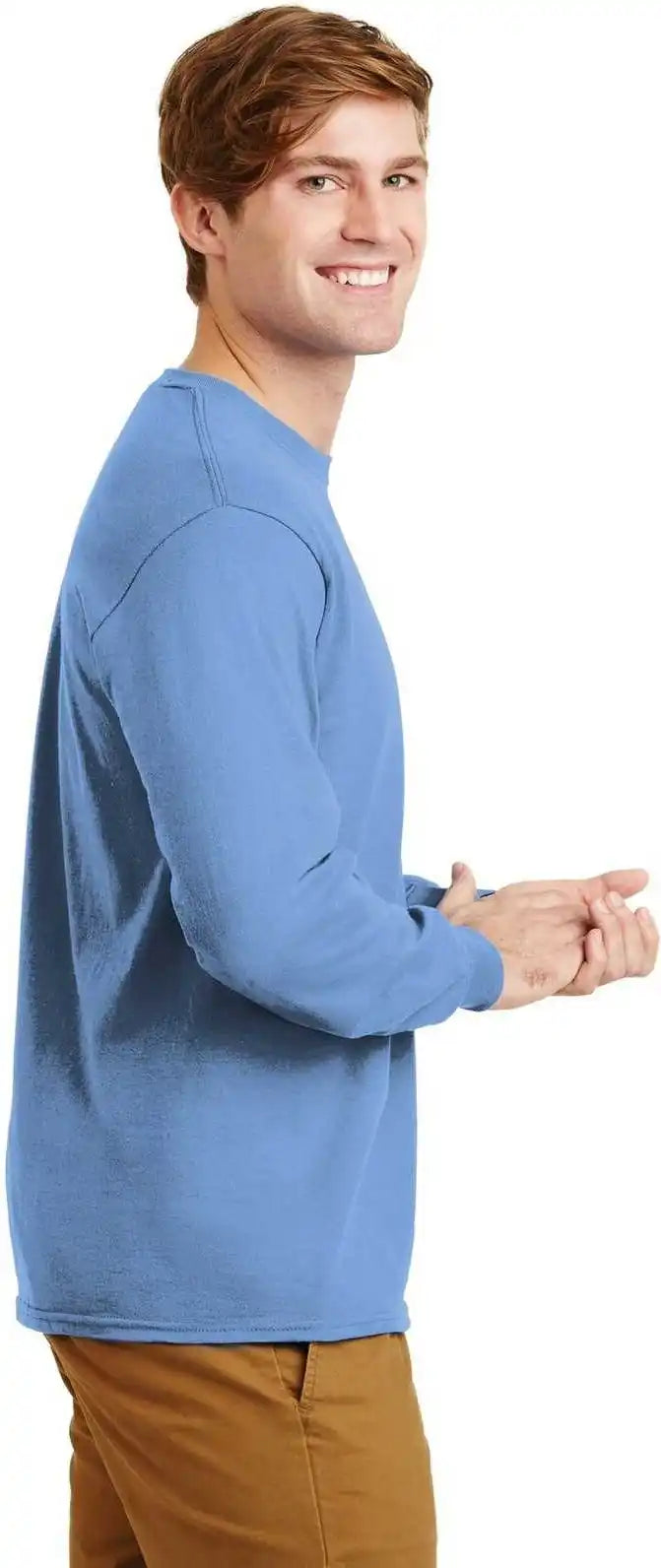 Gildan G2400 Ultra Cotton 100% Long Sleeve t Shirt Carolina Blue