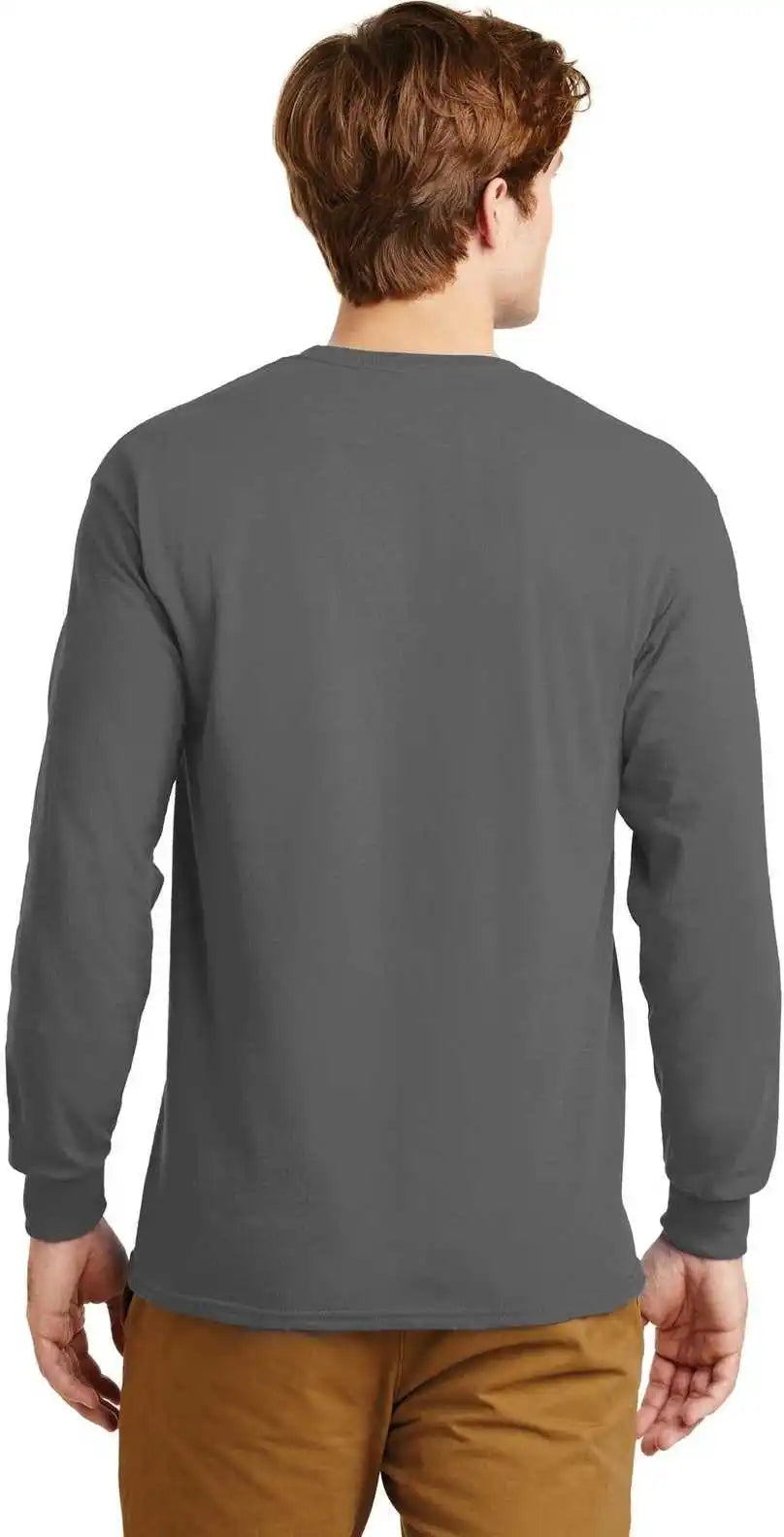 Gildan G2400 Ultra Cotton 100% Long Sleeve t Shirt Charcoal