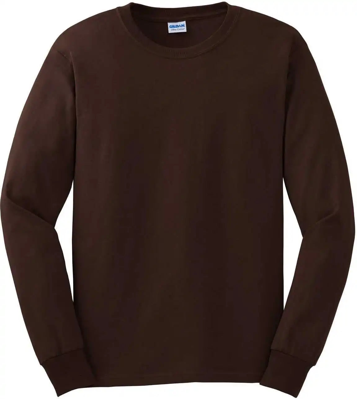 Gildan G2400 Ultra Cotton 100% Long Sleeve t Shirt Dark Chocolate