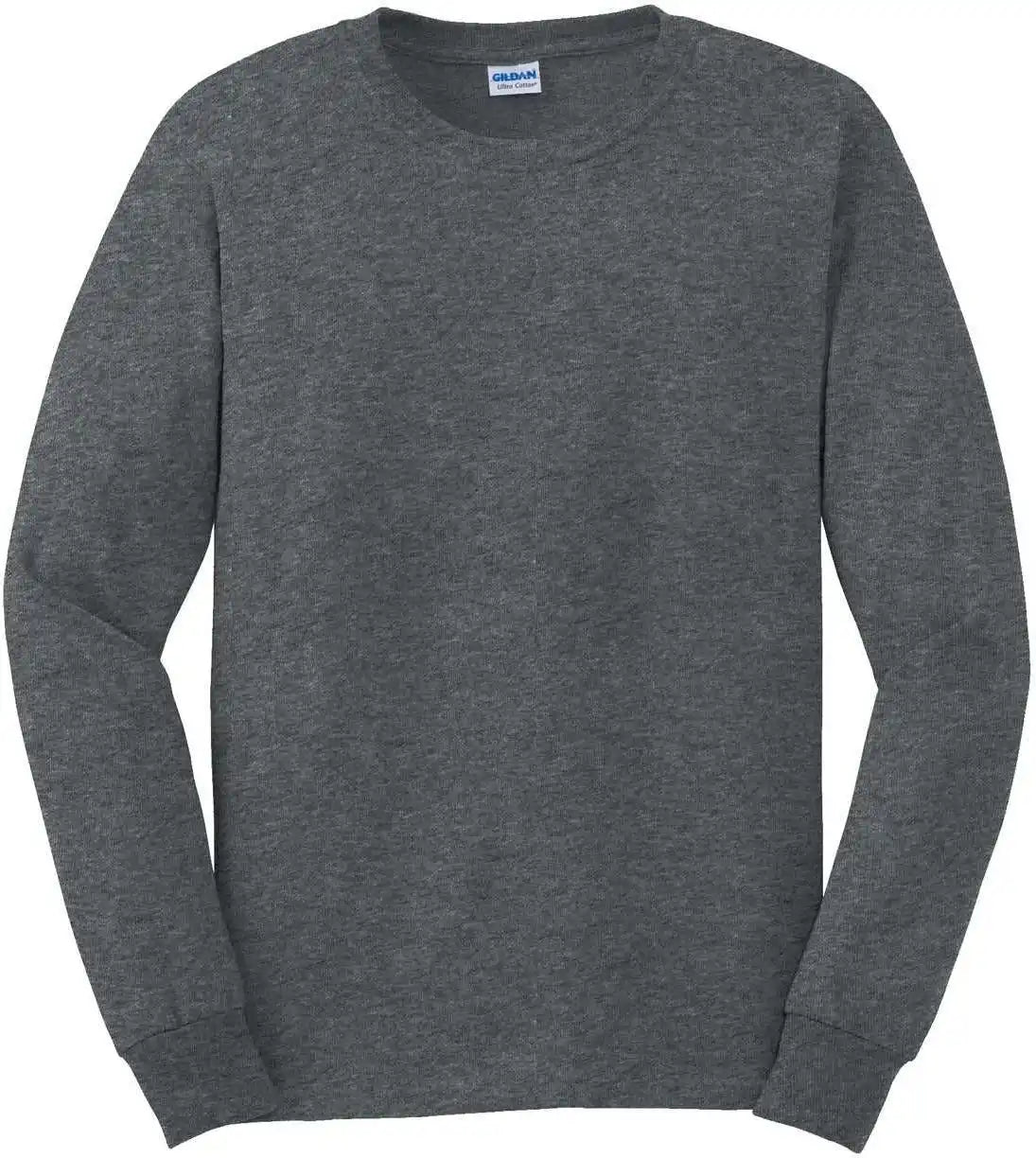 Gildan G2400 Ultra Cotton 100% Long Sleeve t Shirt Dark Heather