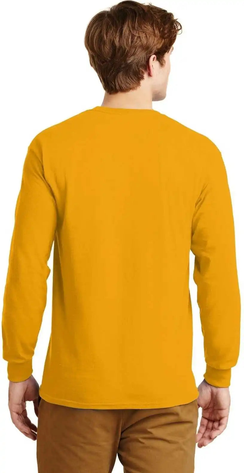 Gildan G2400 Ultra Cotton 100% Long Sleeve t Shirt Gold