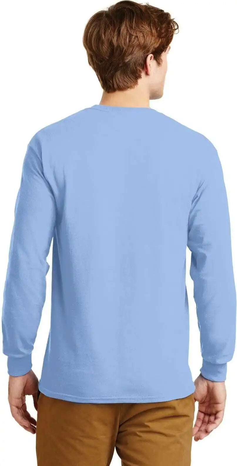 Gildan G2400 Ultra Cotton 100% Long Sleeve t Shirt Light Blue