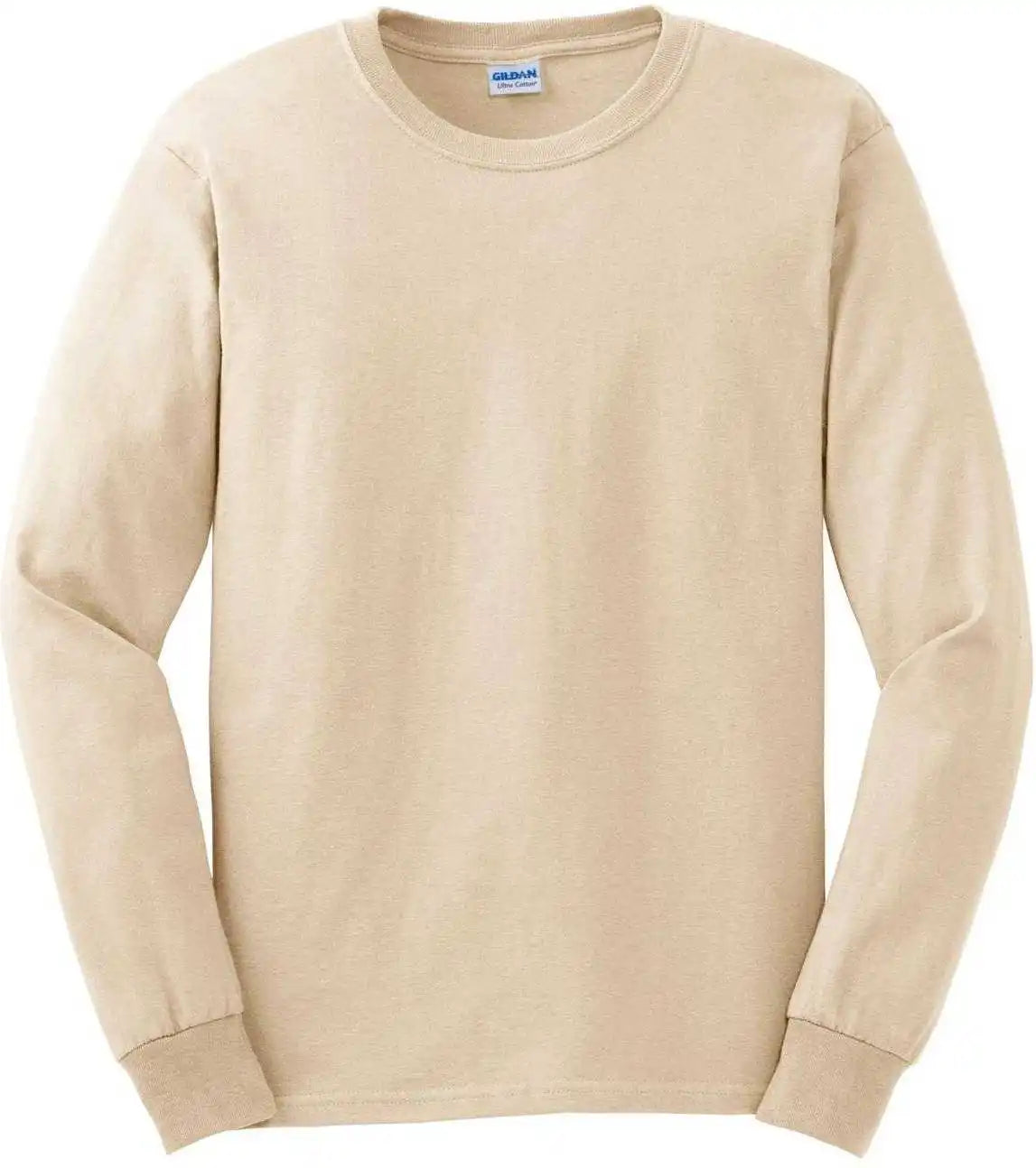 Gildan G2400 Ultra Cotton 100% Long Sleeve t Shirt Natural