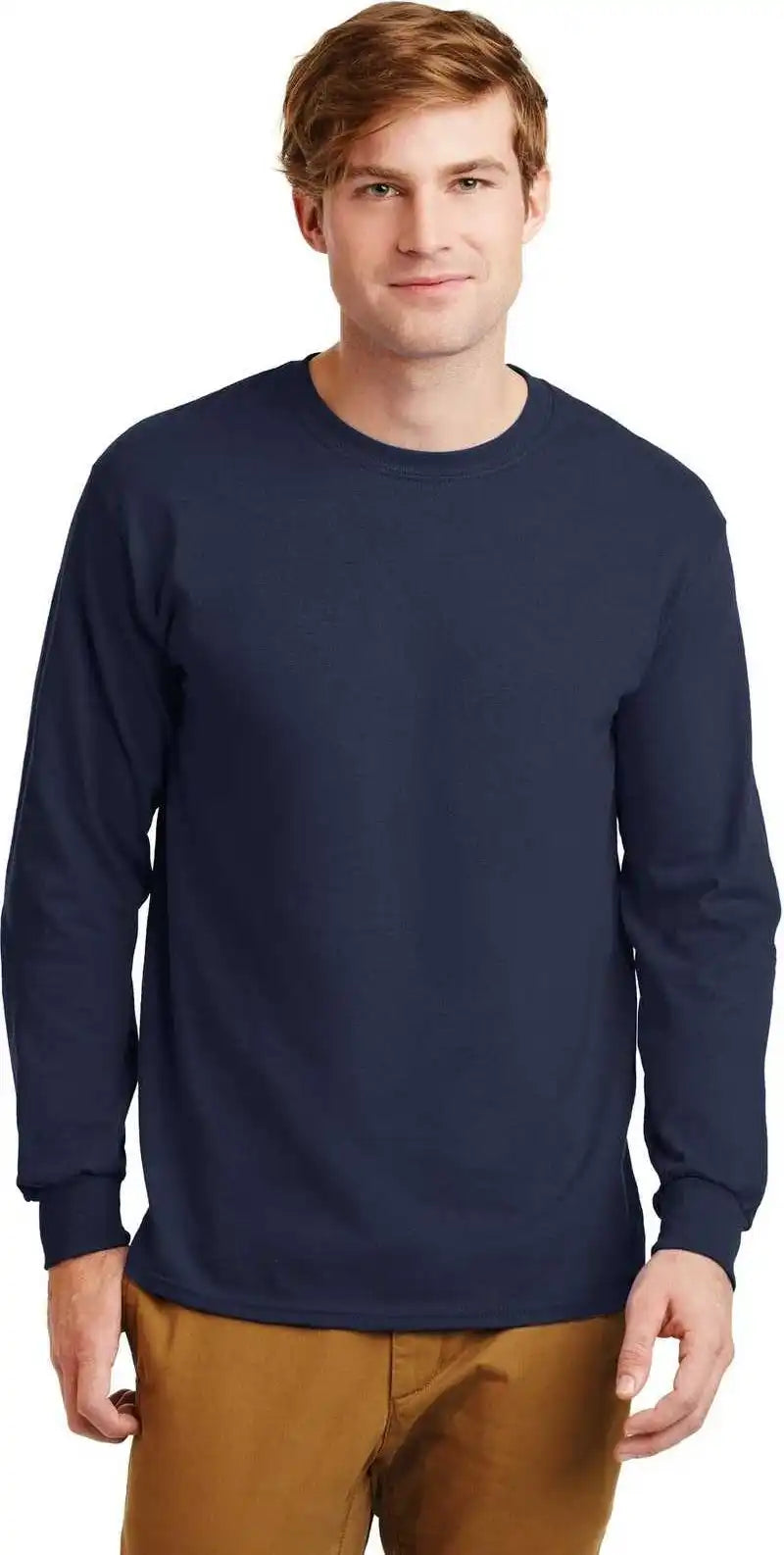 Gildan G2400 Ultra Cotton 100% Long Sleeve T-shirt - Navy