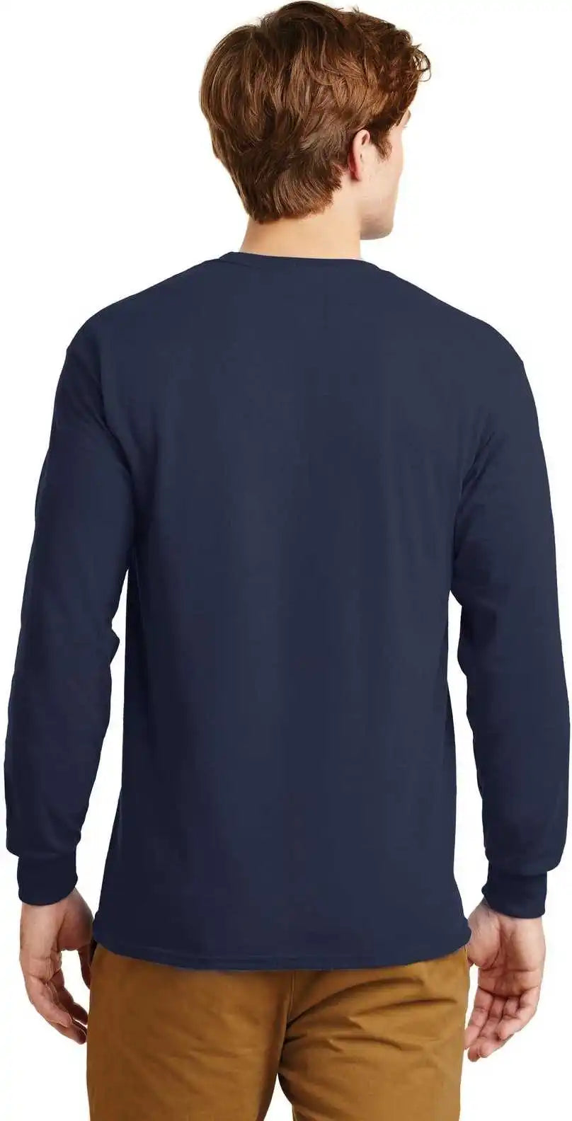 Gildan G2400 Ultra Cotton 100% Long Sleeve T-shirt - Navy