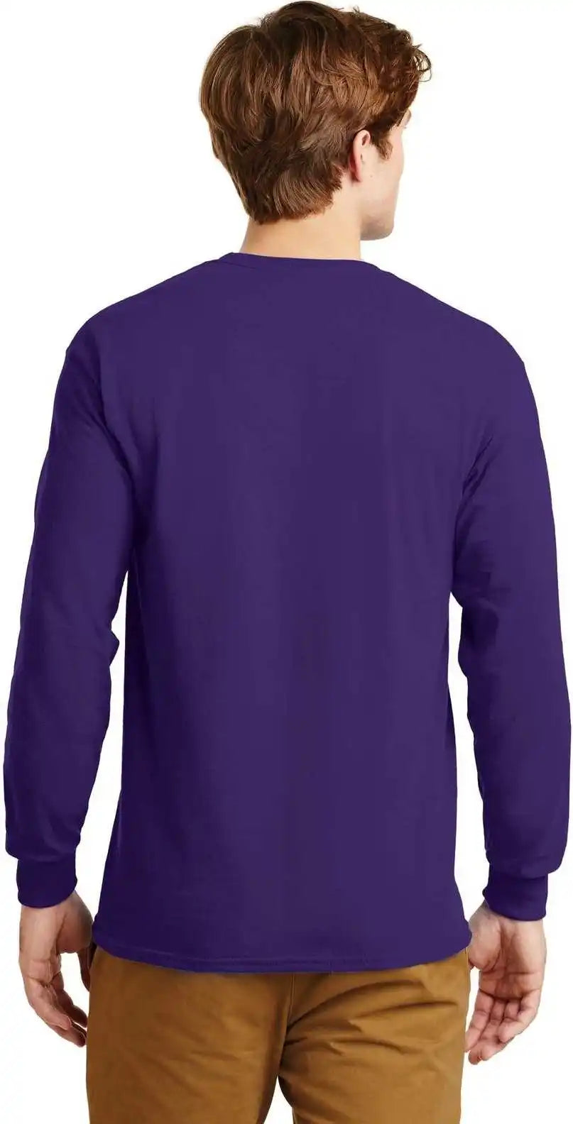 Gildan G2400 Ultra Cotton 100% Long Sleeve T-shirt - Purple