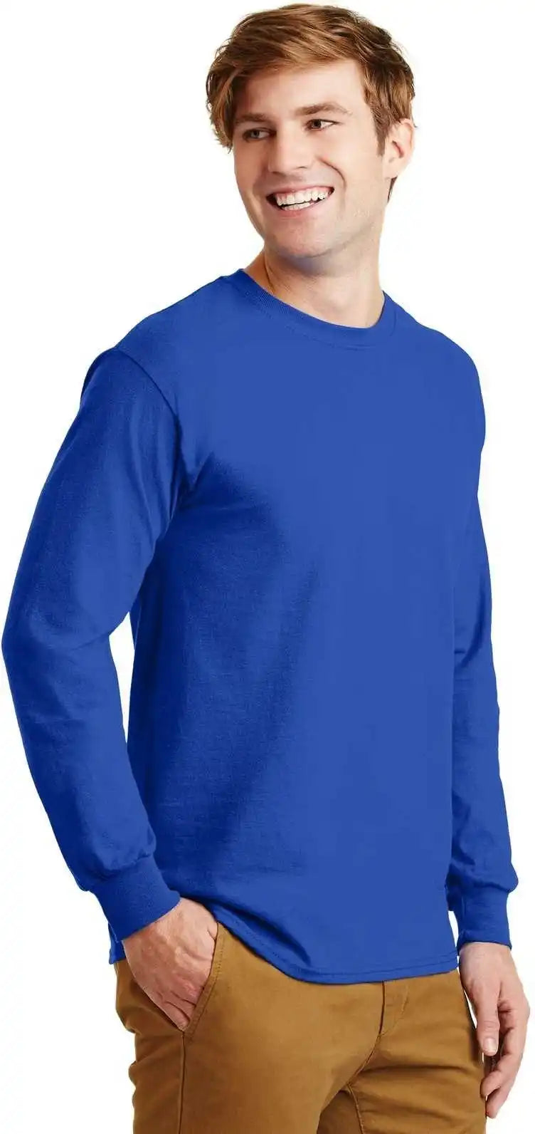 Gildan G2400 Ultra Cotton 100% Long Sleeve t Shirt Royal