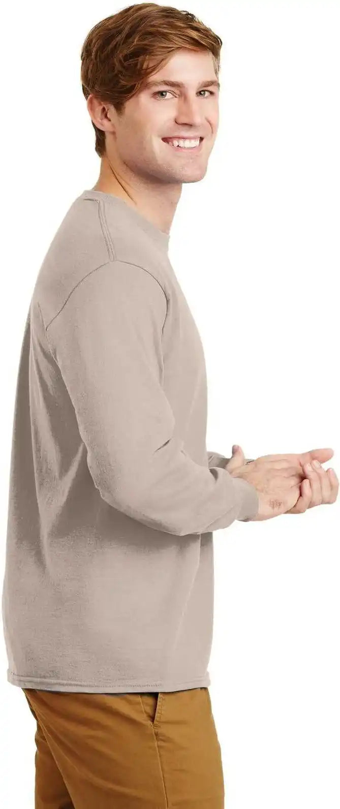 Gildan G2400 Ultra Cotton 100% Long Sleeve t Shirt Sand