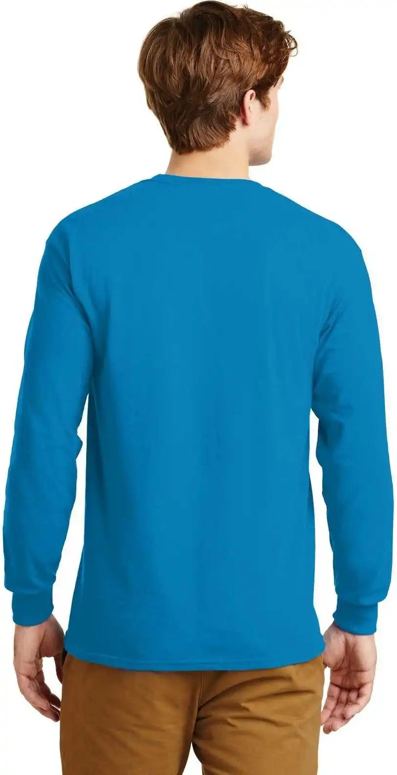 Gildan G2400 Ultra Cotton 100% Long Sleeve t Shirt Sapphire
