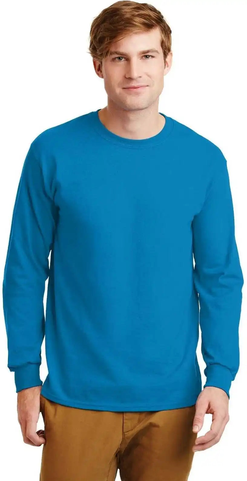 Gildan G2400 Ultra Cotton 100% Long Sleeve t Shirt Sapphire