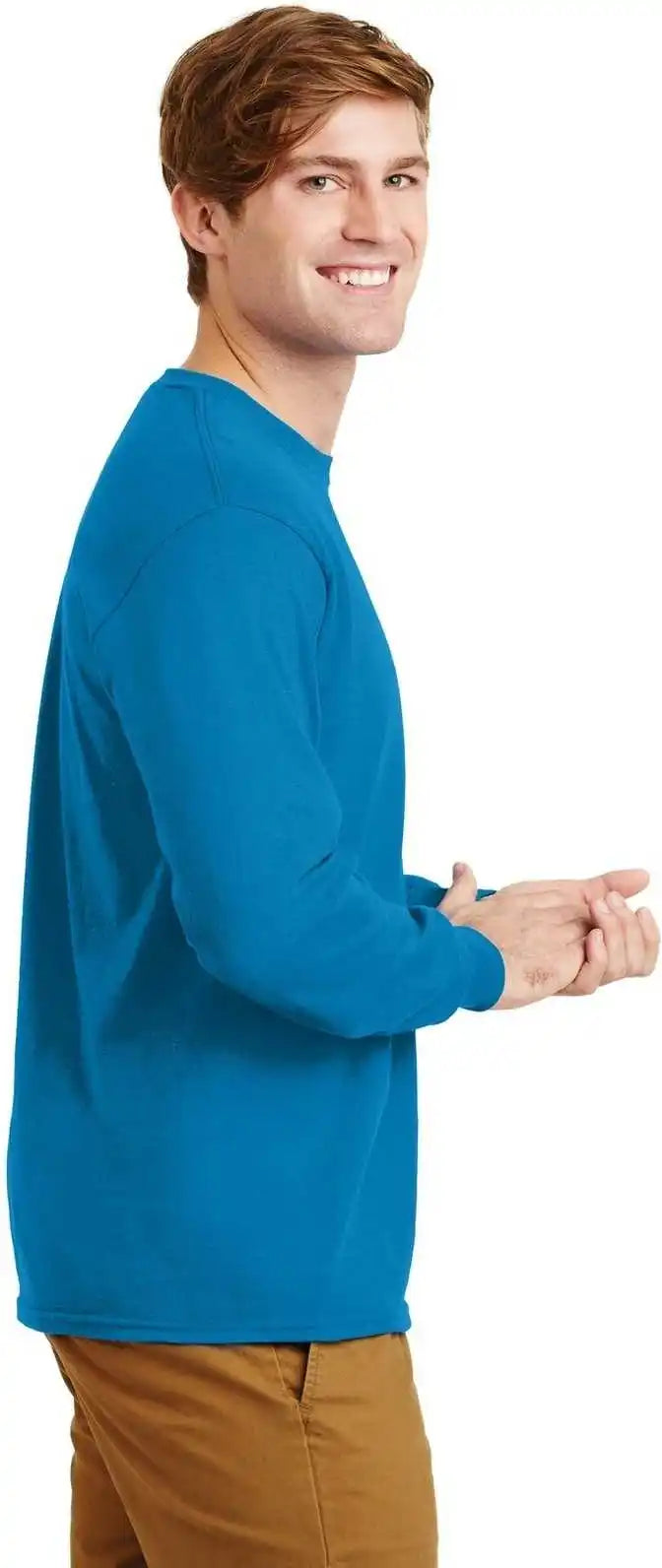 Gildan G2400 Ultra Cotton 100% Long Sleeve t Shirt Sapphire