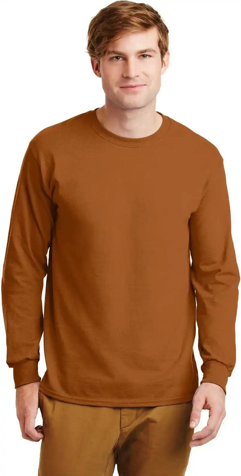 Gildan G2400 Ultra Cotton 100% Long Sleeve T-shirt - Texas Orange