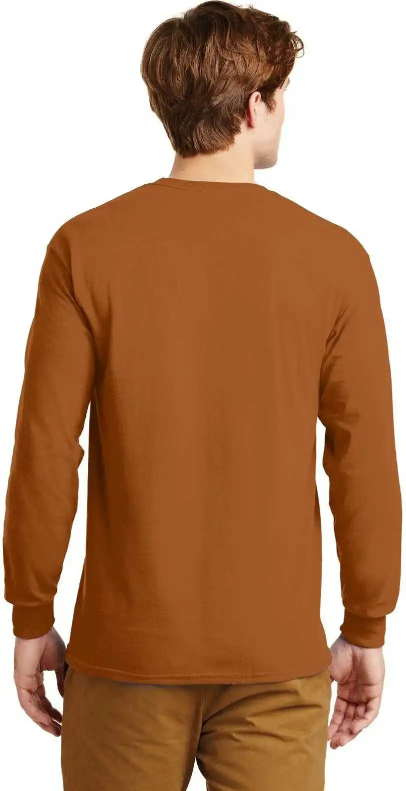 Gildan G2400 Ultra Cotton 100% Long Sleeve t Shirt Texas Orange