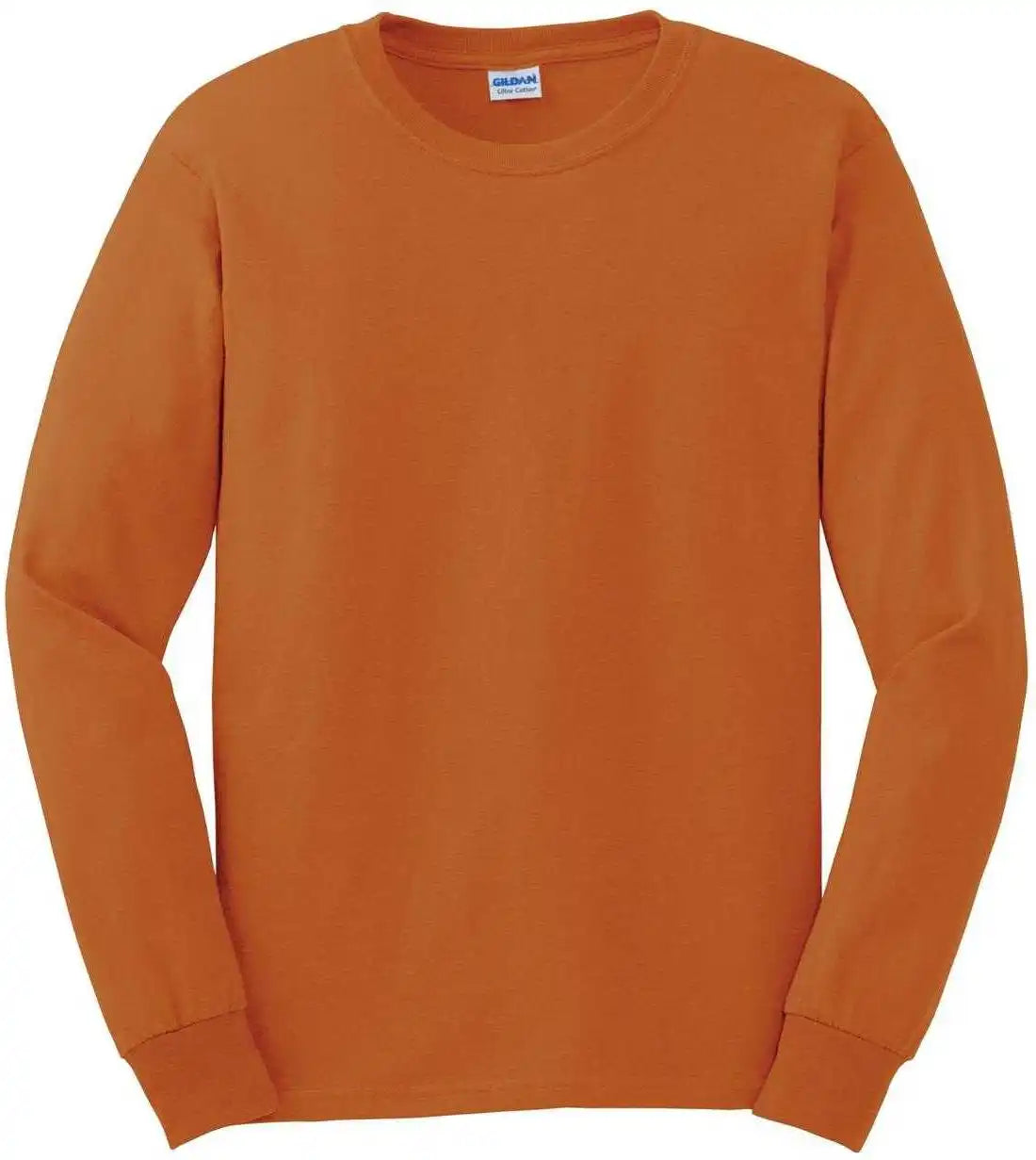 Gildan G2400 Ultra Cotton 100% Long Sleeve t Shirt Texas Orange