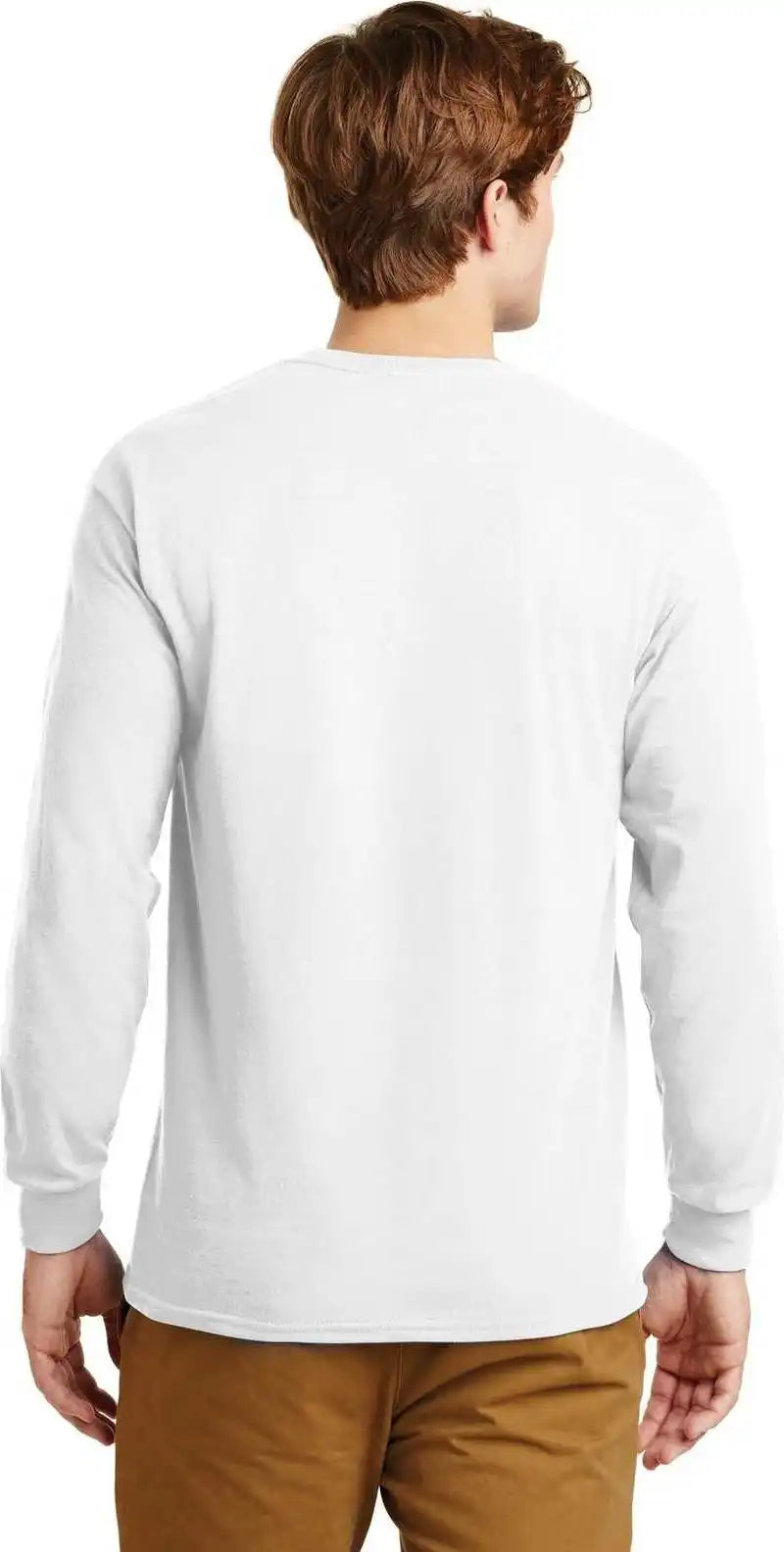 Gildan G2400 Ultra Cotton 100% Long Sleeve T-shirt - White