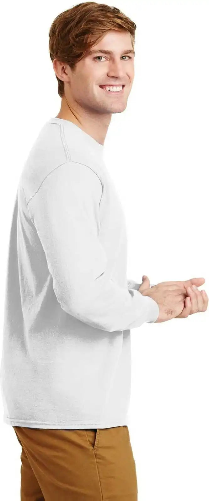 Gildan G2400 Ultra Cotton 100% Long Sleeve T-shirt - White