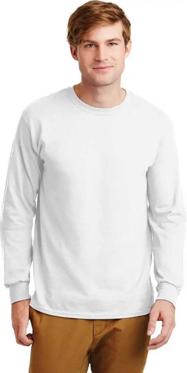 Gildan G2400 Ultra Cotton 100% Long Sleeve T-shirt - White