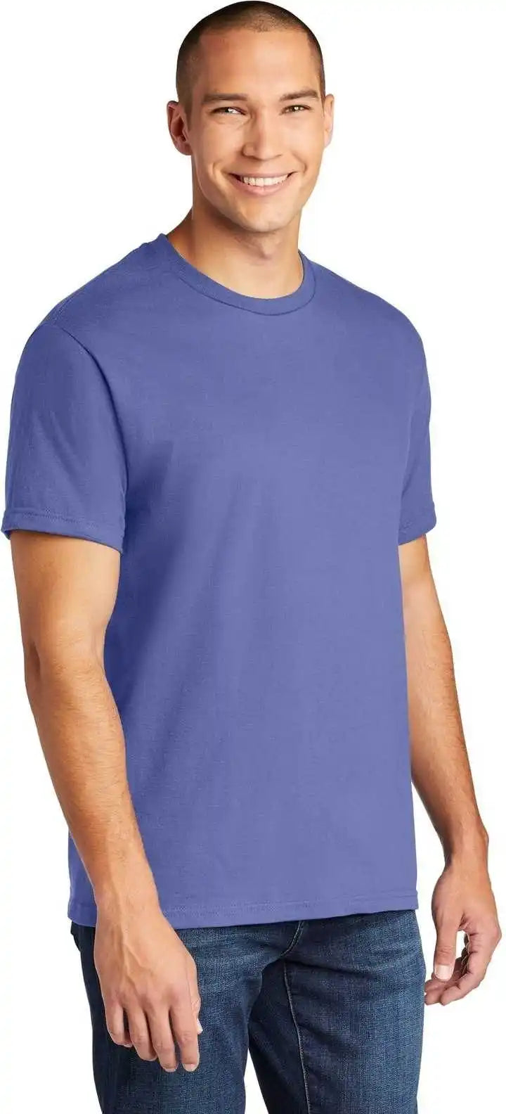 Gildan H000 Hammer t Shirt Flo Blue